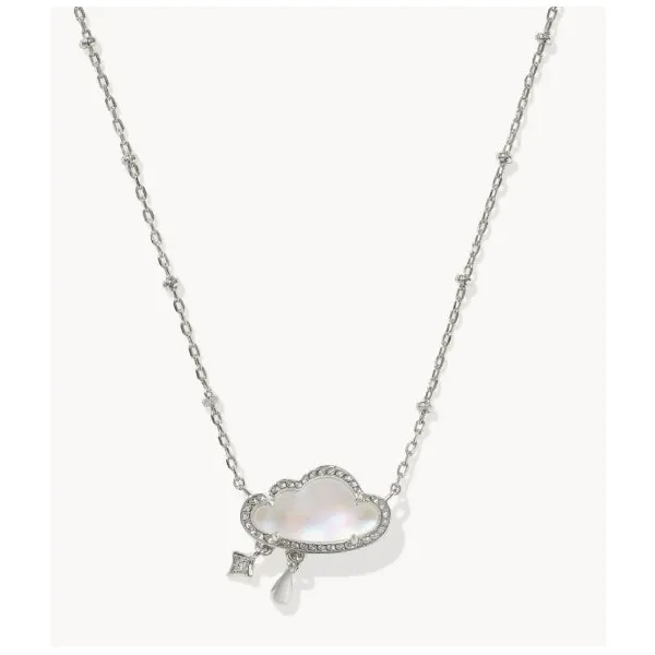 Celeste Silver Cloud Necklace with Matte Dichroic Glass by Kendra Scott House of Silva Wooster, OH