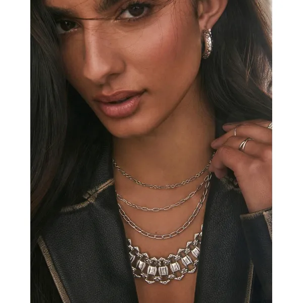 Courtney Paperclip Necklace in Silver by Kendra Scott Image 2 House of Silva Wooster, OH