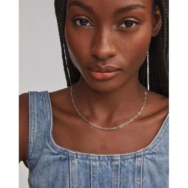Courtney Paperclip Necklace in Silver by Kendra Scott Image 3 House of Silva Wooster, OH