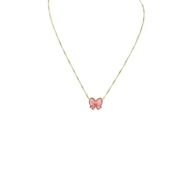 Haley Gold Bow Pendant in Blush Ivory Mother of Pearl by Kendra Scott House of Silva Wooster, OH