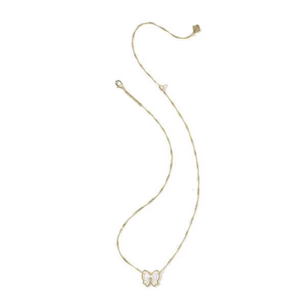 Haley Gold Bow Pendant in Ivory Mother of Pearl by Kendra Scott Image 2 House of Silva Wooster, OH