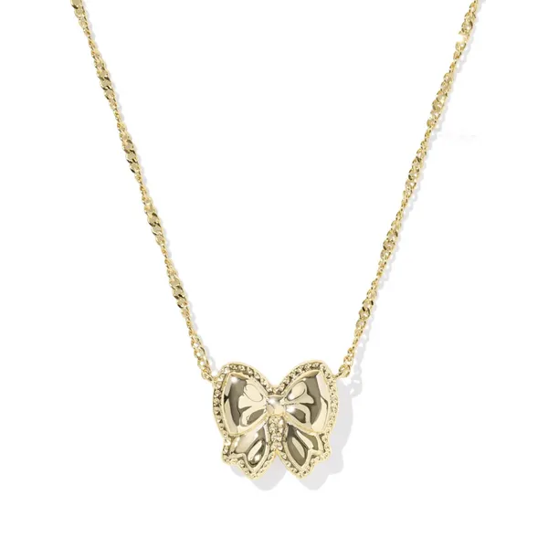 Haley Gold Bow Pendant in Ivory Mother of Pearl by Kendra Scott Image 3 House of Silva Wooster, OH