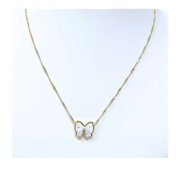 Haley Gold Bow Pendant in Ivory Mother of Pearl by Kendra Scott House of Silva Wooster, OH