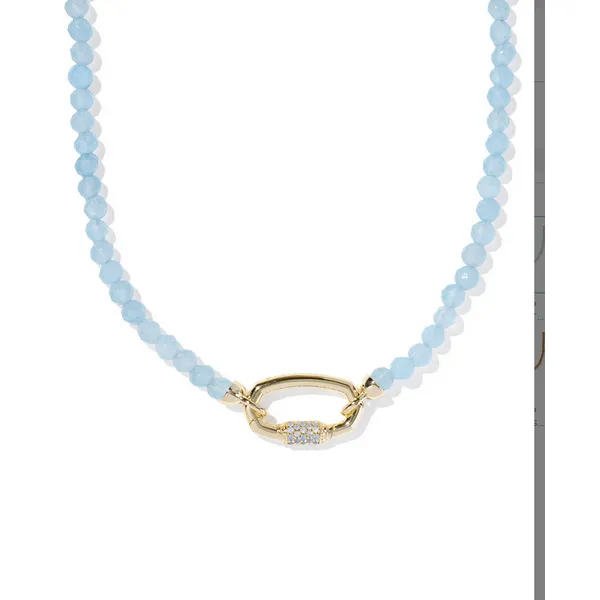 Emery Beaded Necklace in Light Blue Chalcedony by Kendra Scott House of Silva Wooster, OH