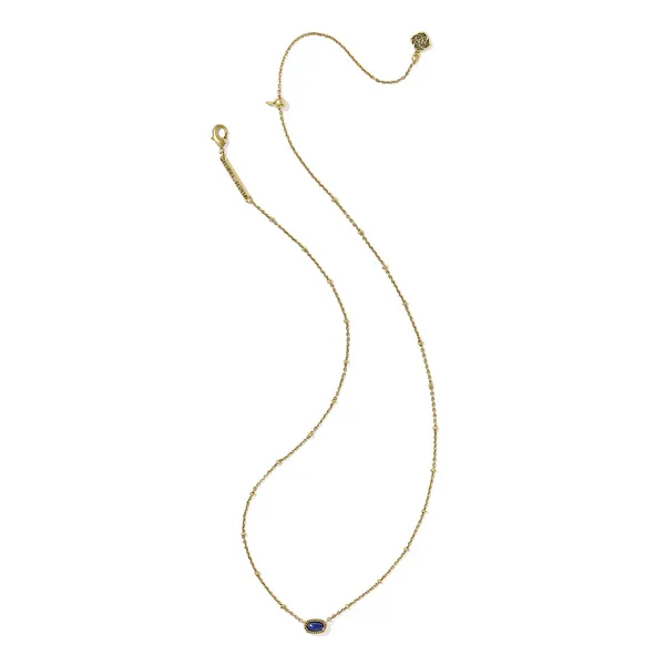 Mini Elisa Vintage Gold Satellite Necklace in Blue Lapis by Kendra Scott Image 2 House of Silva Wooster, OH