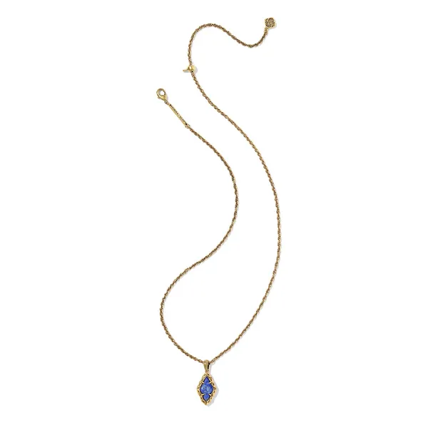 Adeline Vintage Gold Pendant in Blue Lapis by Kendra Scott Image 2 House of Silva Wooster, OH