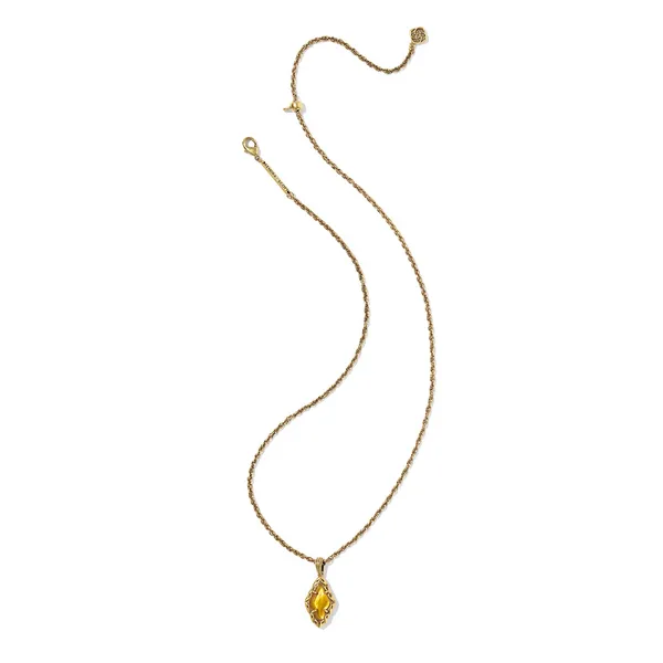 Adeline Vintage Gold Pendant in Marbled Amber Illusion by Kendra Scott Image 2 House of Silva Wooster, OH