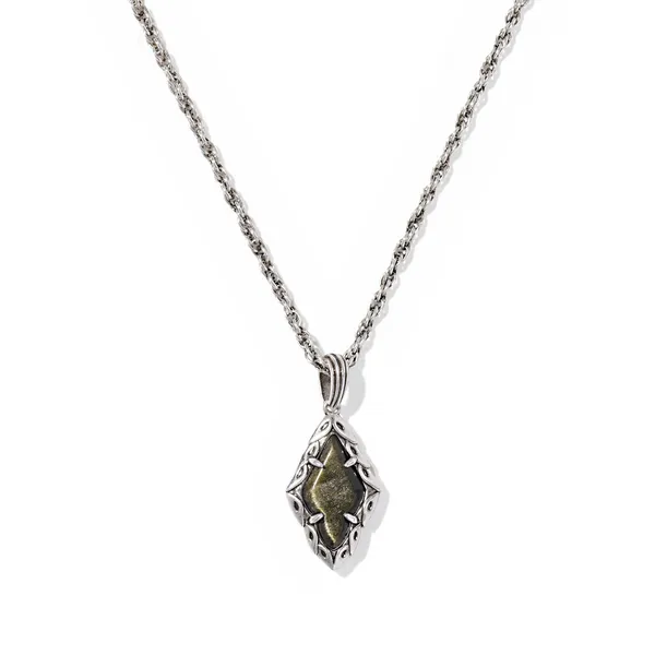 Adeline Vintage Silver Pendant in Golden Obsidian by Kendra Scott House of Silva Wooster, OH