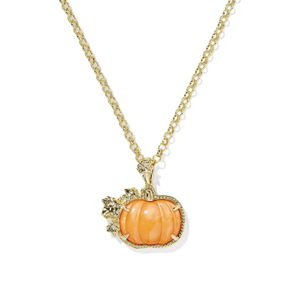 Gold Pumpkin in Orange Mother of Pearl by Kendra Scott House of Silva Wooster, OH
