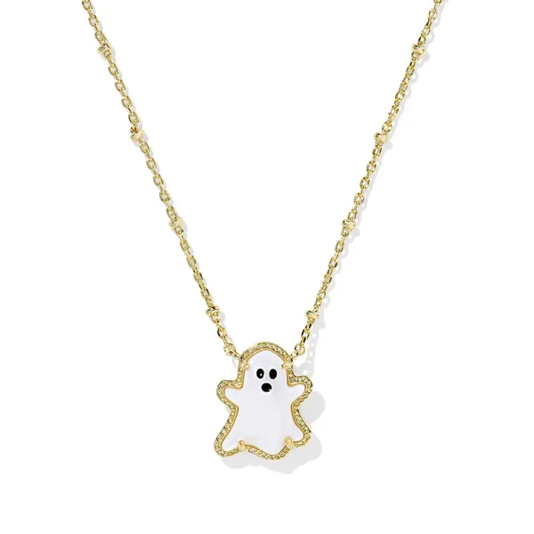 Gold Ghost Necklace in White Mother of Pearl by Kendra Scott House of Silva Wooster, OH
