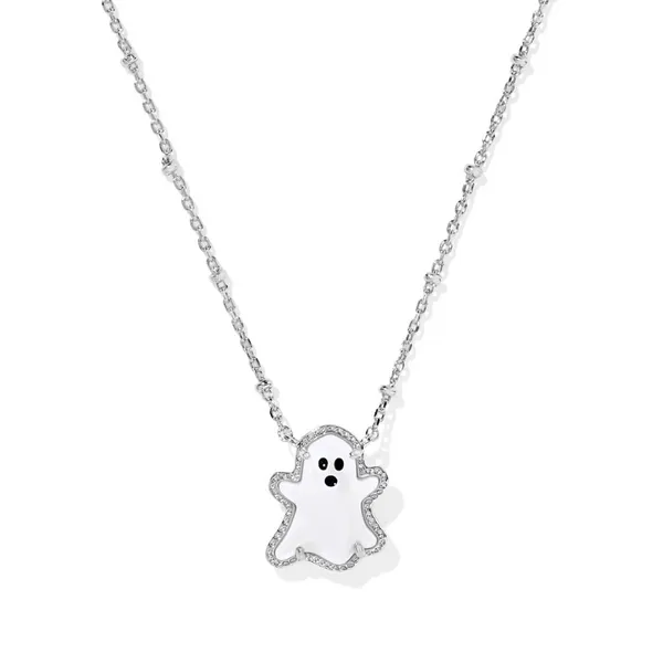 Silver Ghost Necklace in White Mother of Pearl by Kendra Scott House of Silva Wooster, OH