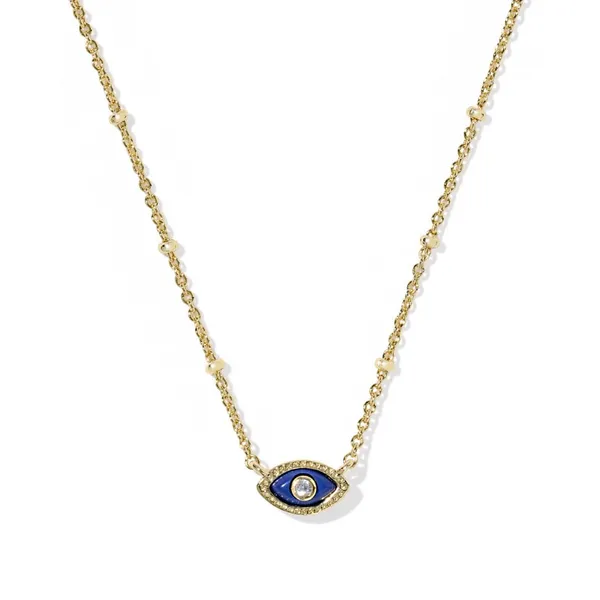 Gold Mini Eye Necklace in Blue Magnesite by Kendra Scott House of Silva Wooster, OH