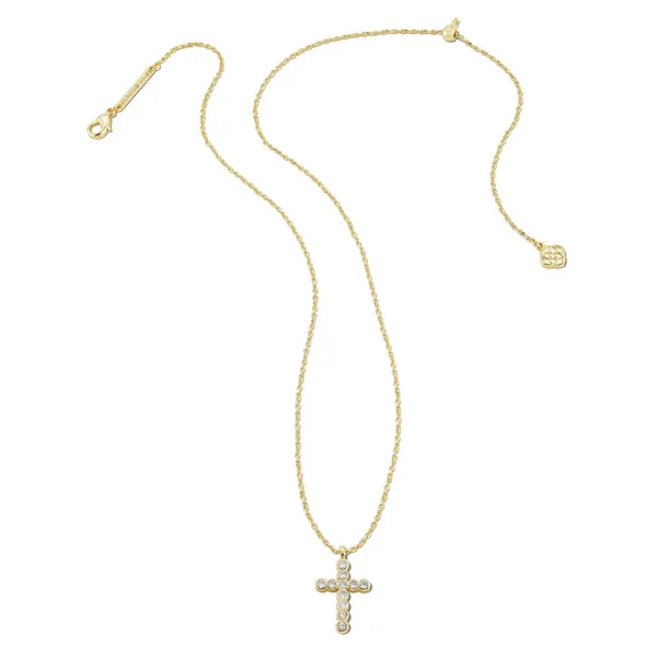 Cross Pendant Necklace in White Crystal by Kendra Scott Image 2 House of Silva Wooster, OH