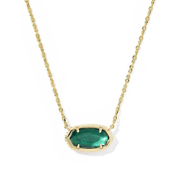 Elisa Bow Short Pendant in Gold with Pine Illuision by Kendra Scott Image 2 House of Silva Wooster, OH