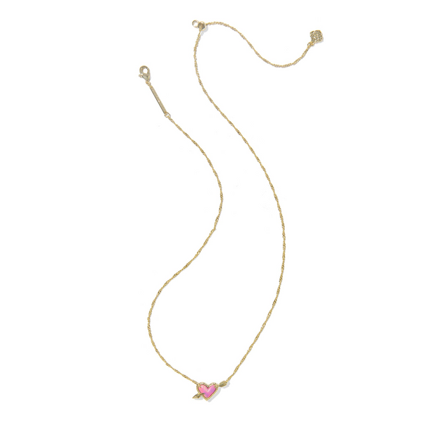 Ari Heart Arrow in Gold Pink Opalescent by Kendra Scott Image 3 House of Silva Wooster, OH