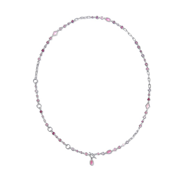 Mini Elisa Abbie Silver Pink Mix Strand Necklace by Kendra Scott Image 2 House of Silva Wooster, OH