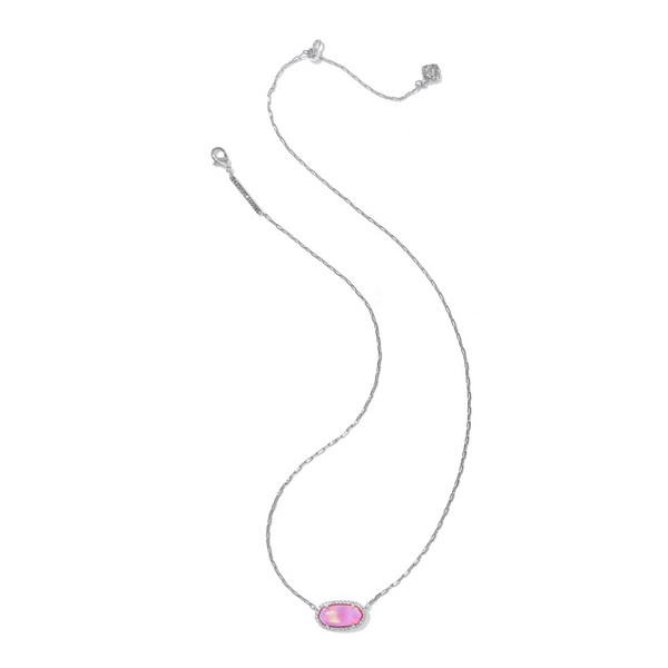 Elisa Pave` Frame in Silver Pink Opalescent by Kendra Scott Image 2 House of Silva Wooster, OH