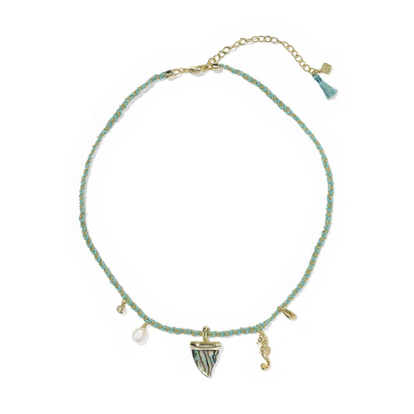 Oleana Seahorse Charm Necklace in Gold Abalone Shell by Kendra Scott Image 2 House of Silva Wooster, OH
