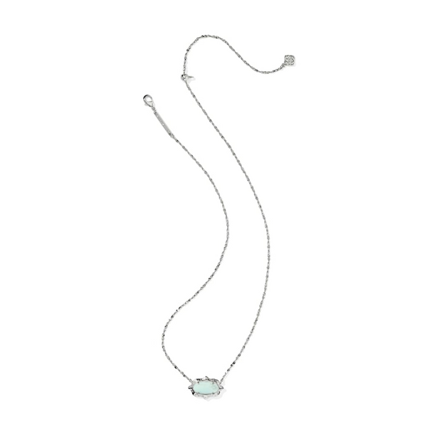 Elisa Scalloped Frame in Silver Sea Green Chrysocolla by Kendra Scott Image 2 House of Silva Wooster, OH
