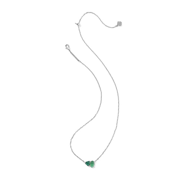 Tatum Pendant in Silver Dark Green Mix by Kendra Scott Image 2 House of Silva Wooster, OH