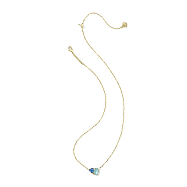 Tatum Pendant in Gold Light Blue Mix by Kendra Scott Image 2 House of Silva Wooster, OH