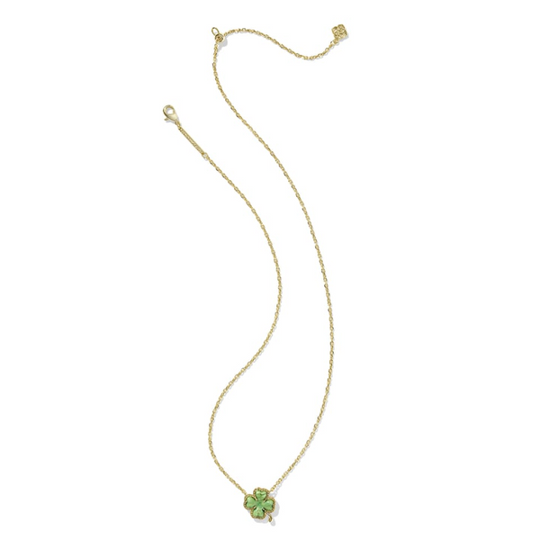 Clover Pendant in Gold Lime Green Magnesite by Kendra Scott Image 2 House of Silva Wooster, OH
