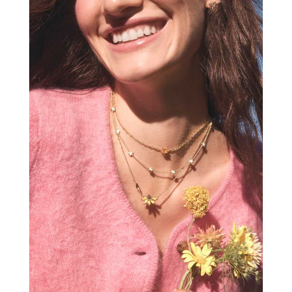 Anya Flower Necklace in Gold Yellow Mix by Kendra Scott Image 2 House of Silva Wooster, OH