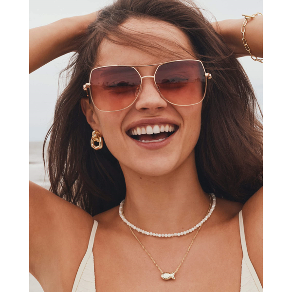 Parker Fish Pendant in Gold with Abalaone Shell by Kendra Scott Image 2 House of Silva Wooster, OH