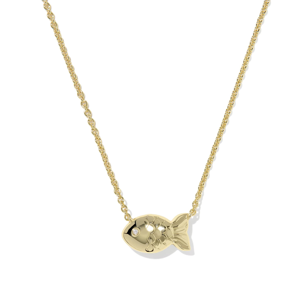 Parker Fish Pendant in Gold with Abalaone Shell by Kendra Scott Image 3 House of Silva Wooster, OH