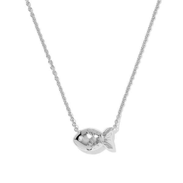 Parker Fish Pendant in Silver with Abalone Shell by Kendra Scott Image 2 House of Silva Wooster, OH