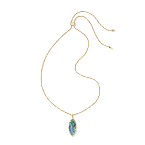 Ophelia Large Long Pendant in Gold with Abalone Shell by Kendra Scott Image 3 House of Silva Wooster, OH