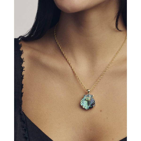 Lucia Shell Pendant in Gold with Abalone Shell by Kendra Scott Image 2 House of Silva Wooster, OH