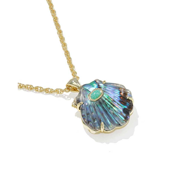 Lucia Shell Pendant in Gold with Abalone Shell by Kendra Scott Image 5 House of Silva Wooster, OH