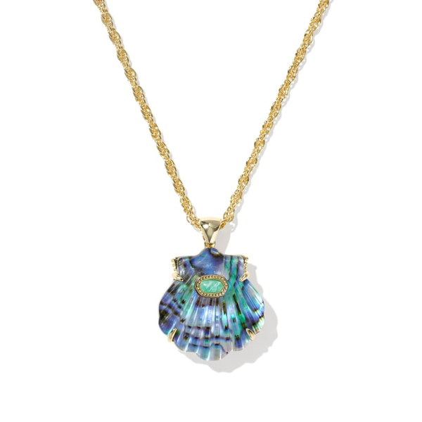 Lucia Shell Pendant in Gold with Abalone Shell by Kendra Scott House of Silva Wooster, OH