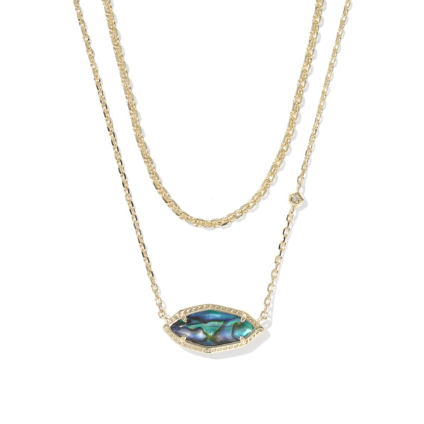 Ophelia MultiStrand Necklace in Gold with Abalone Shell by Kendra Scott Image 2 House of Silva Wooster, OH