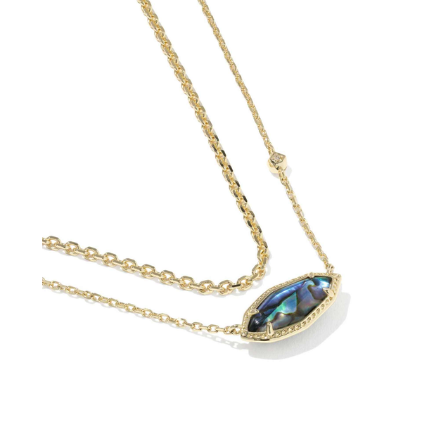 Ophelia MultiStrand Necklace in Gold with Abalone Shell by Kendra Scott Image 3 House of Silva Wooster, OH