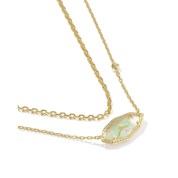 Ophelia MultiStrand Necklace in Gold with Iridescent Abalone Shell by Kendra Scott Image 3 House of Silva Wooster, OH