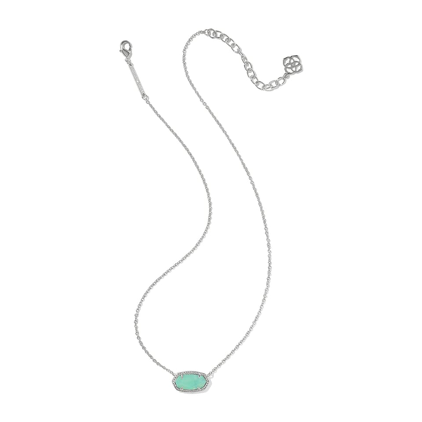 Elisa Necklace in Silver with Mint Iridescent Abalone Shell by Kendra Scott Image 2 House of Silva Wooster, OH