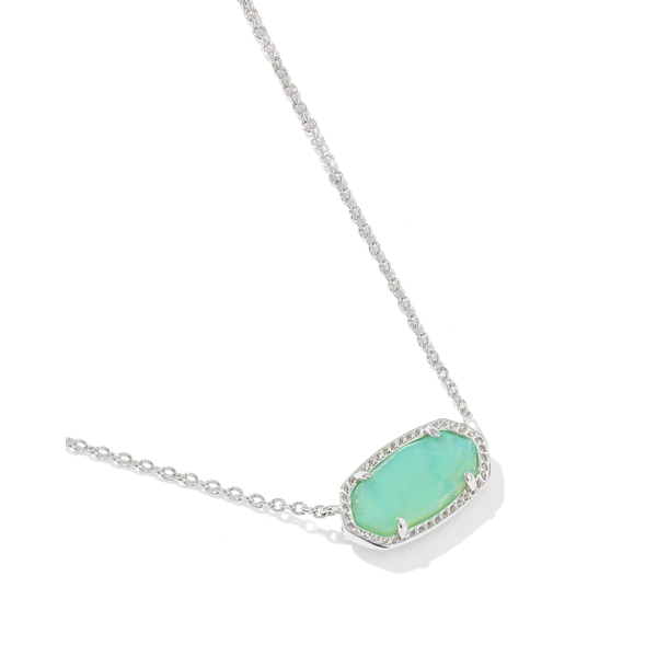 Elisa Necklace in Silver with Mint Iridescent Abalone Shell by Kendra Scott Image 3 House of Silva Wooster, OH