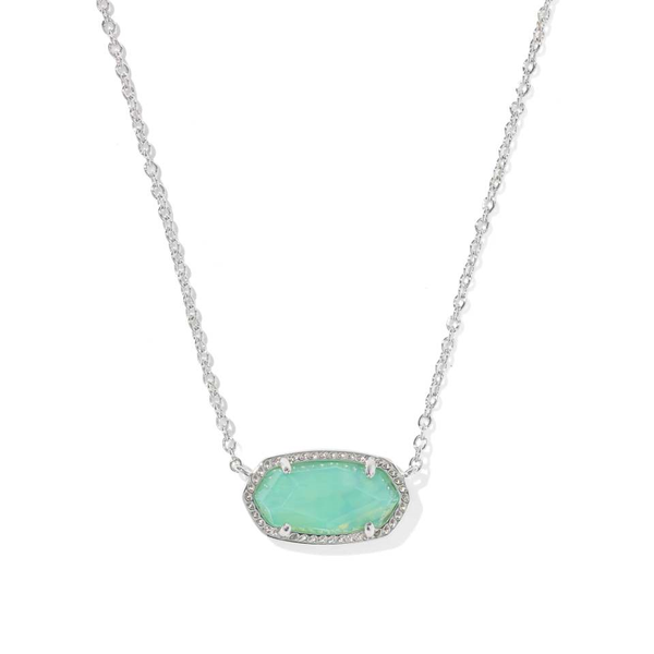 Elisa Necklace in Silver with Mint Iridescent Abalone Shell by Kendra Scott House of Silva Wooster, OH