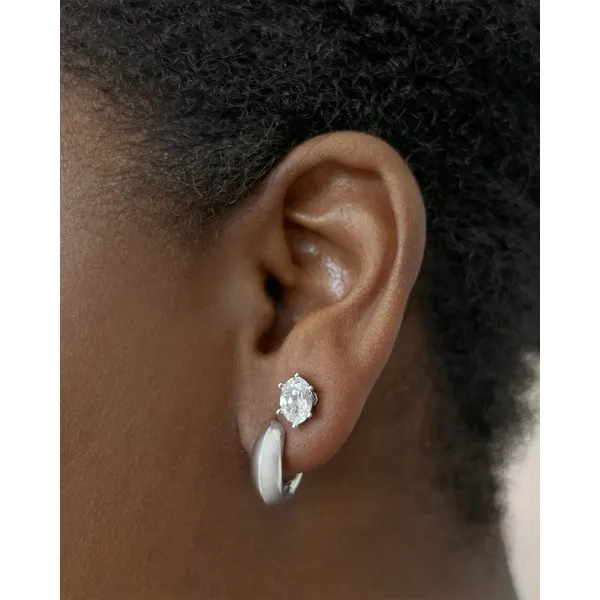Mikki Huggie Earrings in Silver by Kendra Scott Image 2 House of Silva Wooster, OH