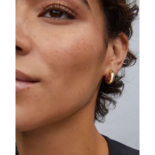 Mikki Huggie Earrings in Gold by Kendra Scott Image 3 House of Silva Wooster, OH
