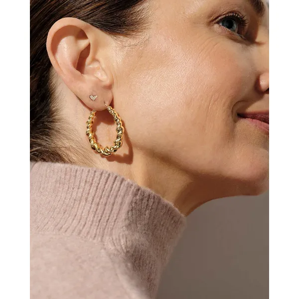 Haisley Hoop Earrings in Gold by Kendra Scott Image 2 House of Silva Wooster, OH