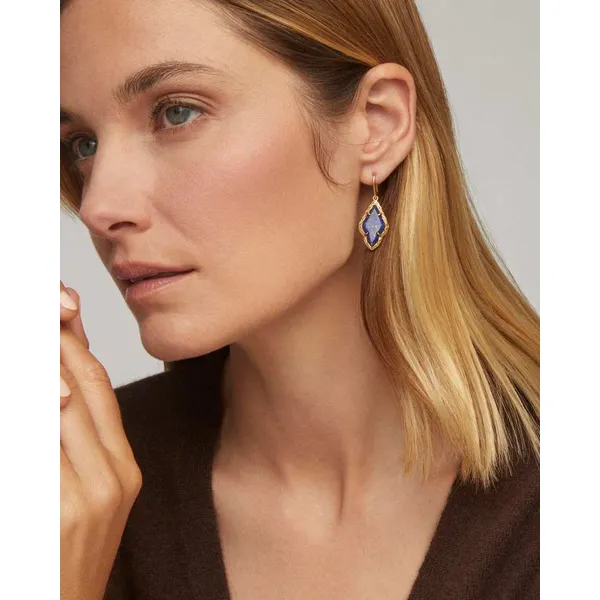 Adeline Vintage Gold Drop Earrings with Blue Lapis by Kendra Scott Image 2 House of Silva Wooster, OH