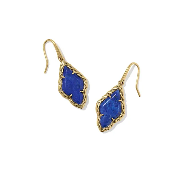 Adeline Vintage Gold Drop Earrings with Blue Lapis by Kendra Scott House of Silva Wooster, OH