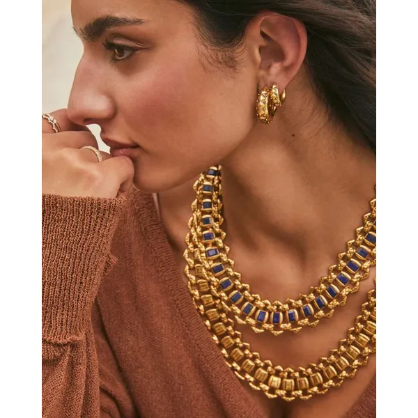Catherine Vintage Gold Hoop Earrings by Kendra Scott Image 2 House of Silva Wooster, OH