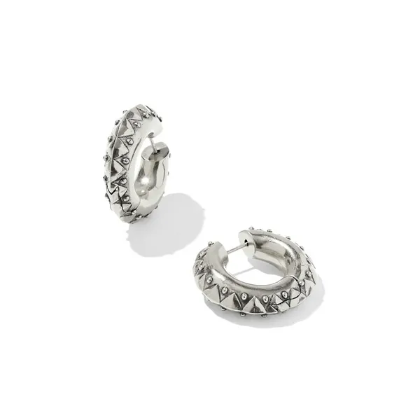 Catherine Vintage Silver Hoop Earrings by Kendra Scott House of Silva Wooster, OH