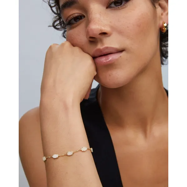 Emilie Gold Link Bracelet with Iridescent Drusy by Kendra Scott Image 2 House of Silva Wooster, OH