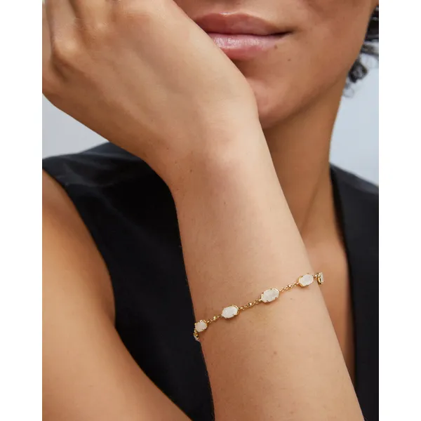 Emilie Gold Link Bracelet with Iridescent Drusy by Kendra Scott Image 3 House of Silva Wooster, OH