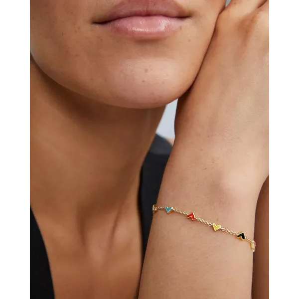 Haven Gold Heart Chain Bracelet in Multi Mix by Kendra Scott Image 3 House of Silva Wooster, OH